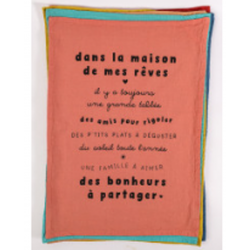 torchon "Maison des mes rêves" assortis 50*70 cm S.janiere