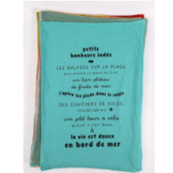torchon "Bonheurs iodés" assortis 50*70 cm S.janiere