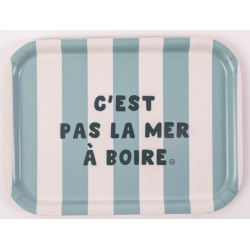 Plateau "Pas la mer à boire" 20*27 rect Sophie janière