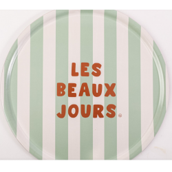 Plateau "Beaux jours" liège Ø45cm Sophie janière