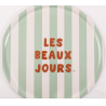 Plateau "Beaux jours" liège Ø45cm Sophie janière