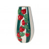 vase fraise medi emeraude et rouge H 19