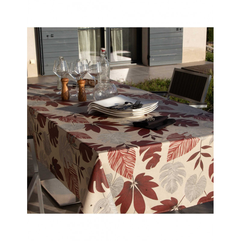 Nappe enduite BORNEO ronde 155 Picante