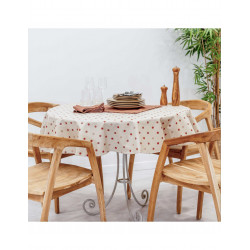 Nappe enduite LORETTE BOIS DE ROSE 200*150