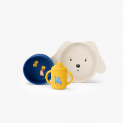 set de vaisselle silicone Puce et Pilou Moulin Roty