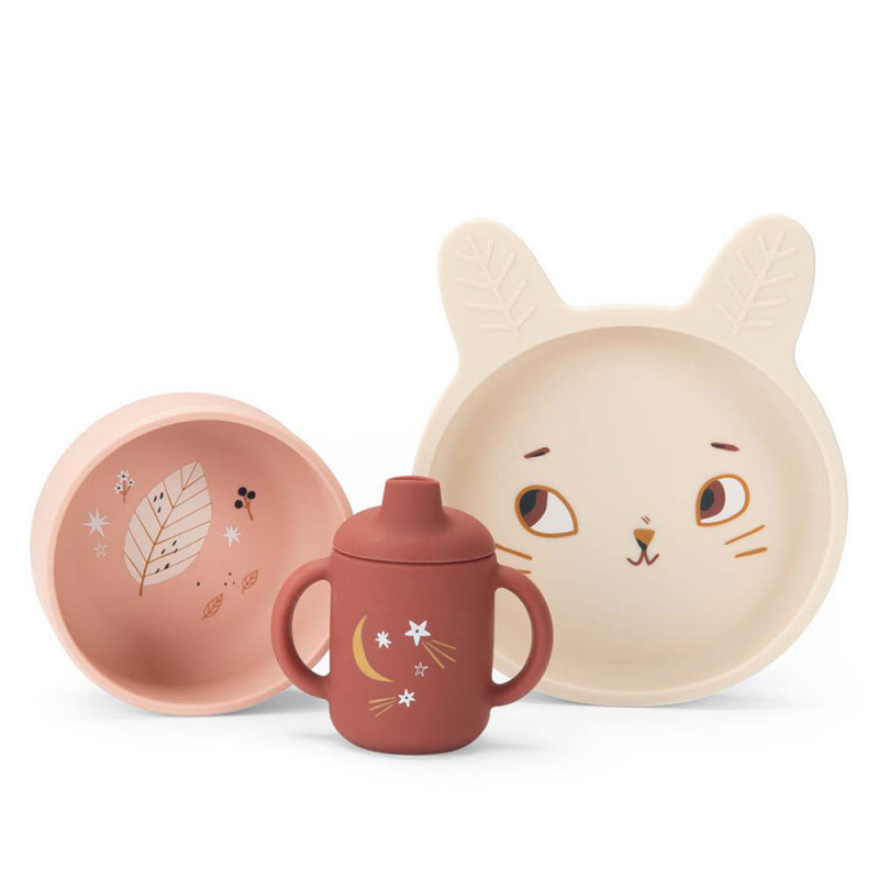 set de vaisselle silicone Apres la pluie  Moulin Roty