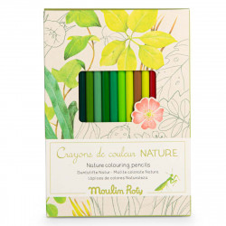 jeu de 12 crayons de couleurs le botaniste + coloriages  MOULIN ROTY