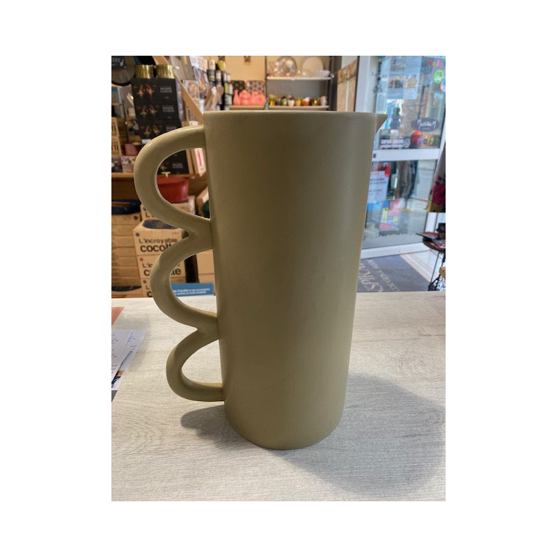 vase ter boheme blanc casse 19*13*H28