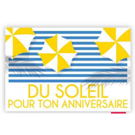 Carte anniversaire soleil