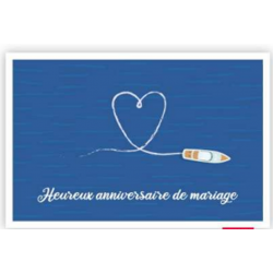 Carte anniversaire de mariage coeur