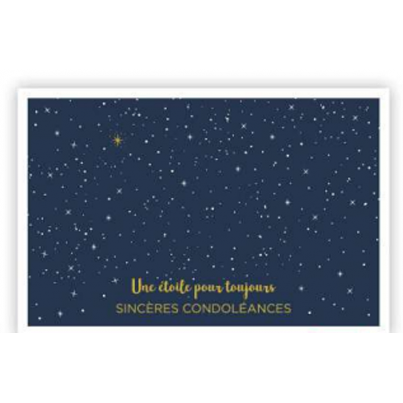 Carte condoléances étoile toujours