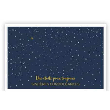 Carte condoléances étoile toujours