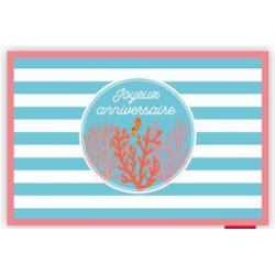Carte anniversaire corail