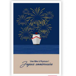 Carte anniversaire fête à l'horizon