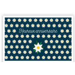 Carte anniversaire edelweiss