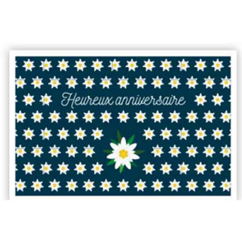 Carte anniversaire edelweiss