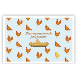 Carte bienvenue au monde Petit Poussin