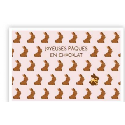 Carte Joyeuse pâques en chocolat