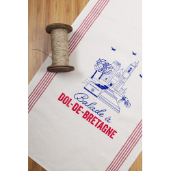 Torchon Dol de Bretagne rouge