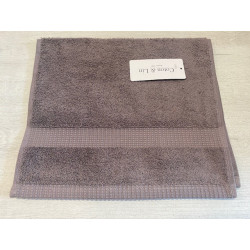 Serviette de toilette invité  Anthracite VENUS COTON ET LIN