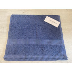 Serviette de toilette invité  bleu ocean VENUS COTON ET LIN