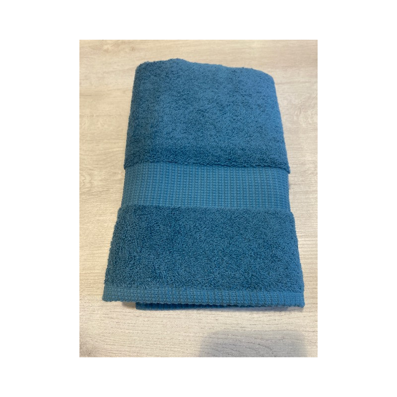 Serviette de toilette 50* 100 Petrole VENUS COTON ET LIN