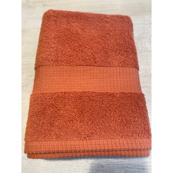 Serviette de toilette 50* 100 terracotta VENUS COTON ET LIN
