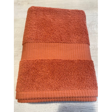 Serviette de toilette 50* 100 terracotta VENUS COTON ET LIN
