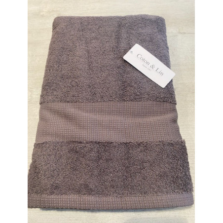 Drap de douche 70* 140 Anthracite VENUS COTON ET LIN