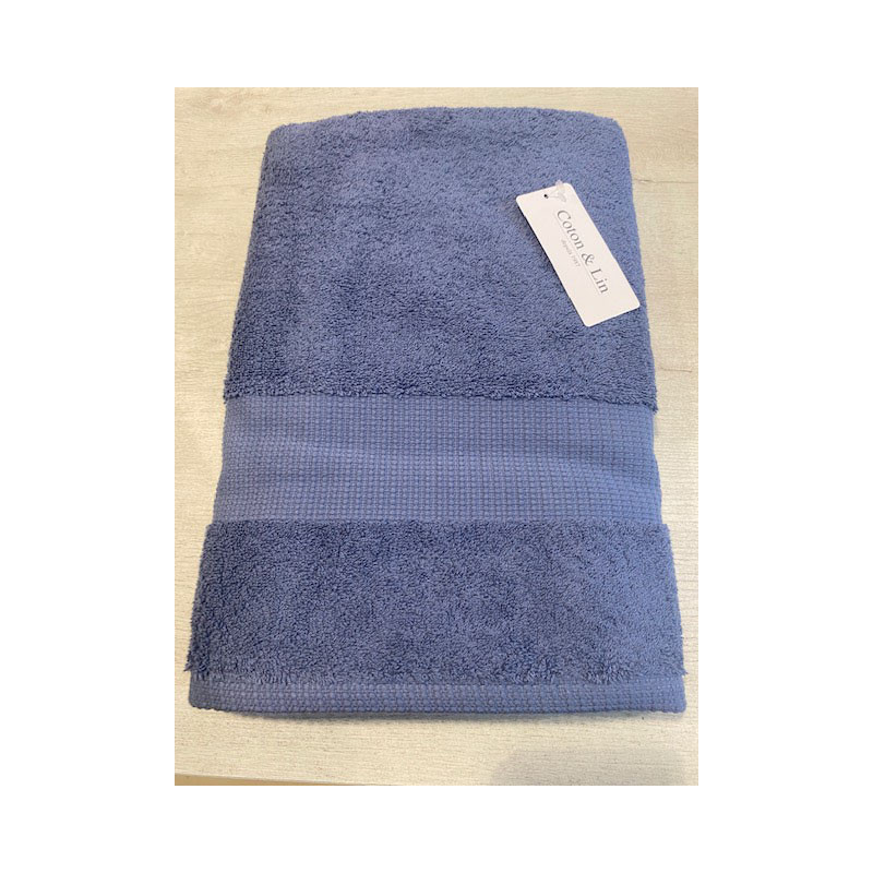 Drap de douche Venus 70*140 cm bleu ocean VENUS COTON ET LIN