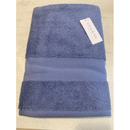 Drap de douche Venus 70*140 cm bleu ocean VENUS COTON ET LIN