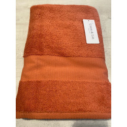 Drap de douche terracotta 70*140 cm VENUS COTON ET LIN