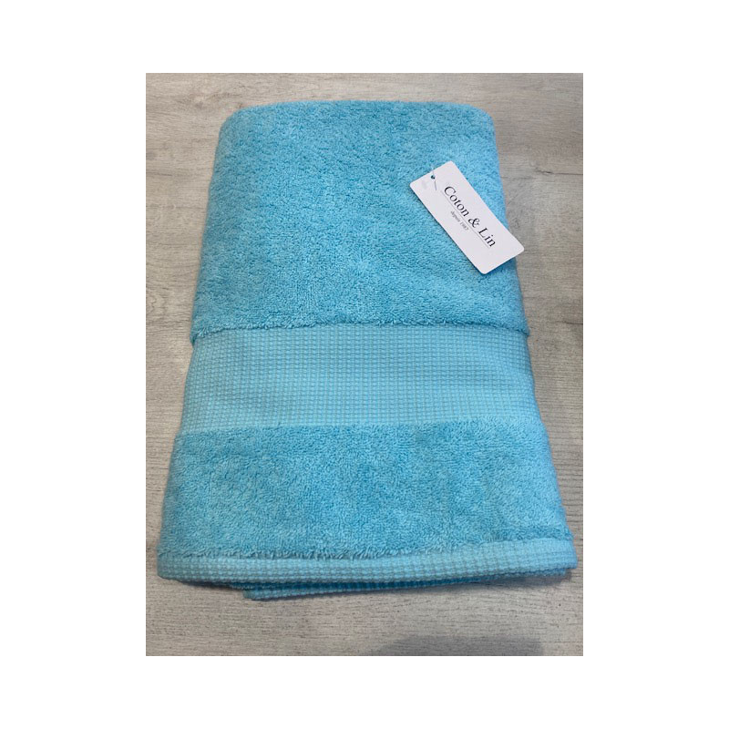 Drap de douche Venus 70*140 cm turquoise VENUS COTON ET LIN