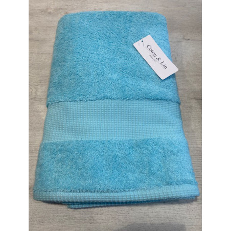 Drap de douche Venus 70*140 cm turquoise VENUS COTON ET LIN