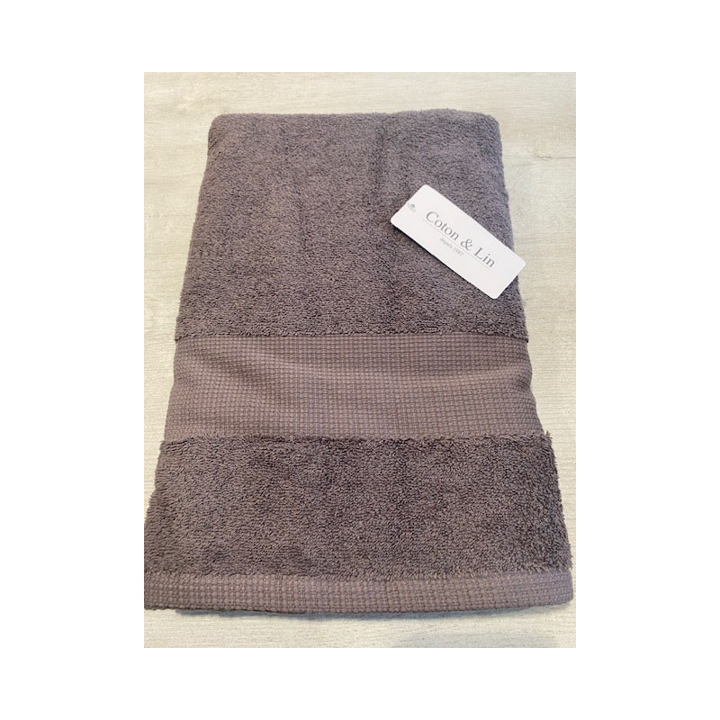 Drap de douche Venus 70*140 cm  Anthracite VENUS COTON ET LIN