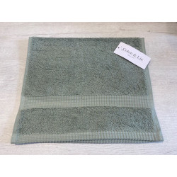 Serviette de toilette invité olive VENUS COTON ET LIN