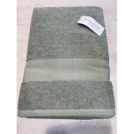 Drap de douche olive 70*140 cm VENUS COTON ET LIN