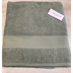 Drap de bain 100* 150  olive VENUS COTON ET LIN