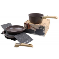 Batterie de cuisine amovible 7 pieces Moka COOKUT