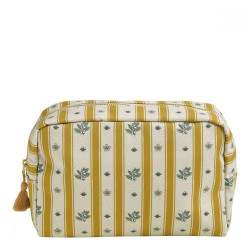 Trousse de toilette rectangulaire Fleur d'oranger Grand Modèle en tissu