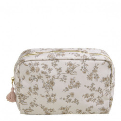Trousse de toilette rectangulaire Fleur de mandarine Grand Modèle en tissu