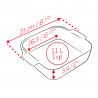 Plat four écru carré 21 cm PEUGEOT