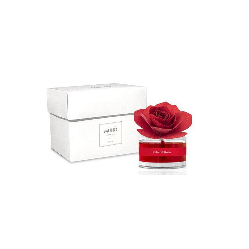 Diffuseur rose 50 ml rouge petales de rose MUHA