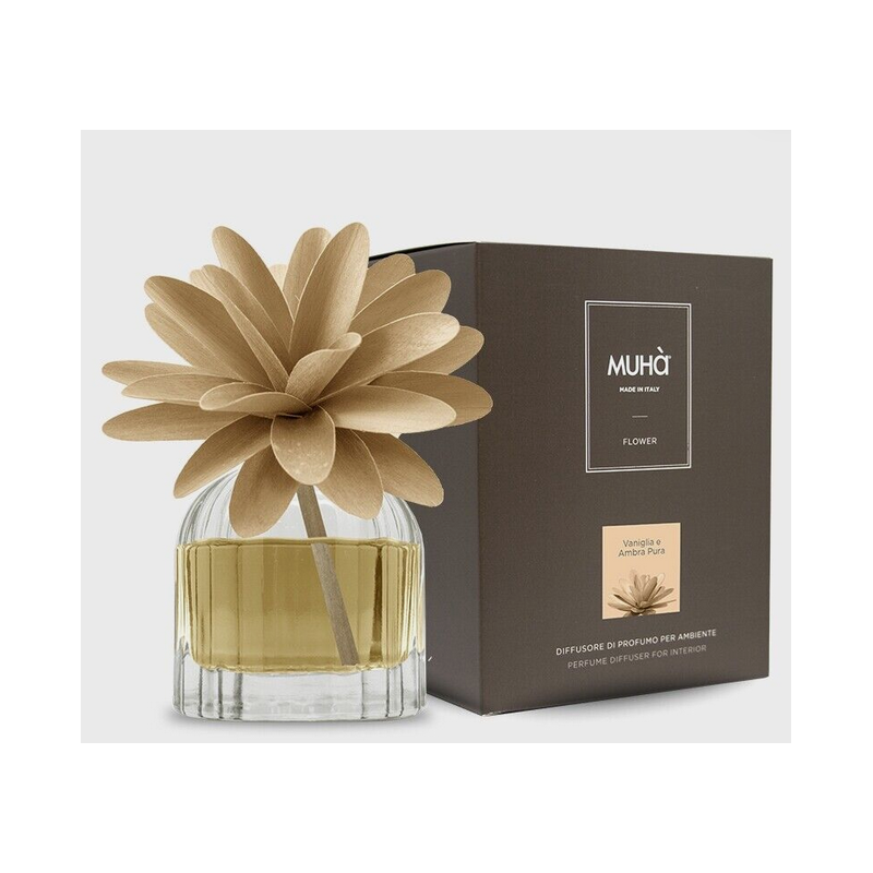 Diffuseur fleur 60 ml vanille ambre MUHA