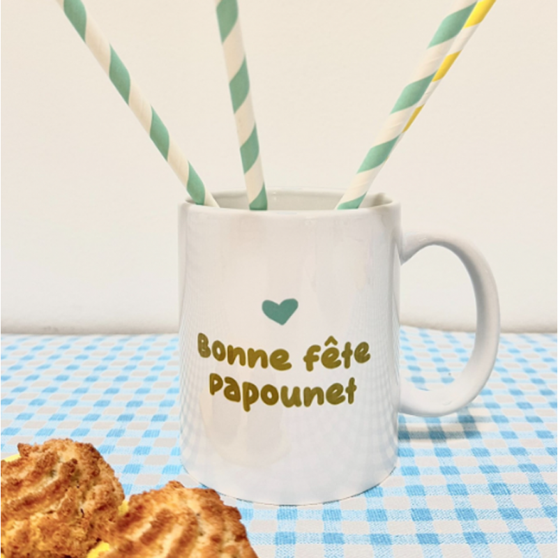 Mug "Bonne fête Papounet" Marcel et Lily