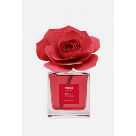 Diffuseur rose 100 ml rouge pétales de rose  MUHA