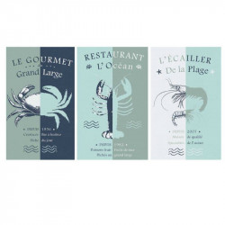 lot de 3 torchons Restaurant 50*70 cm