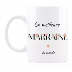 Mug Marraine fleurs boho