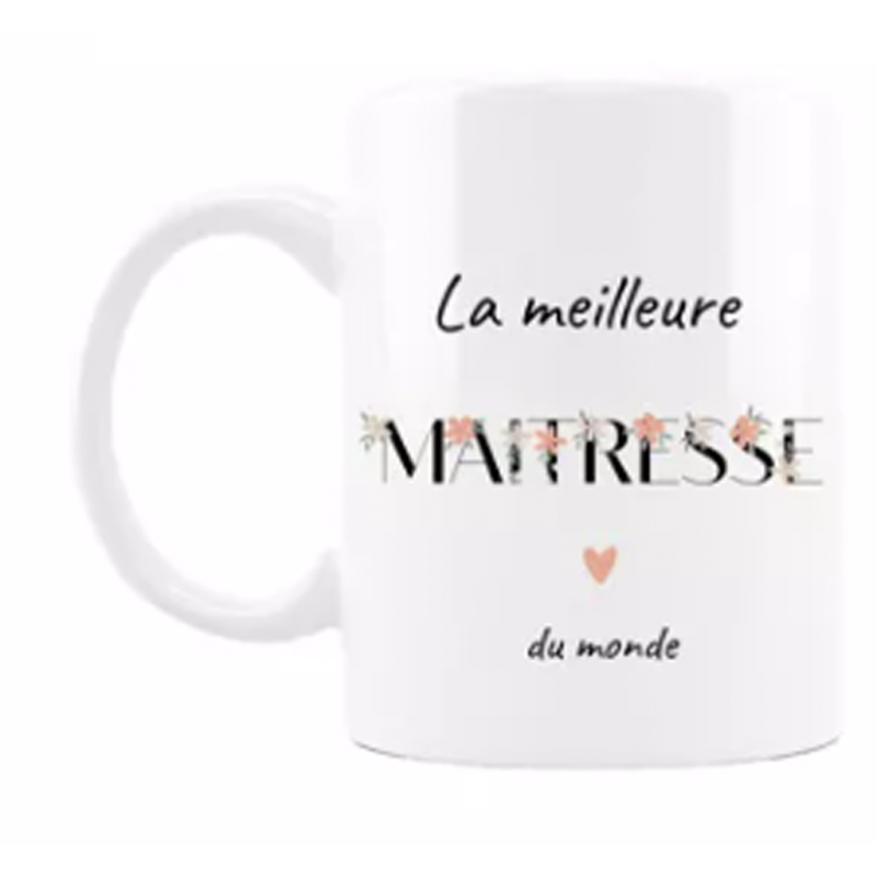 Mug Maîtresse fleurs boho