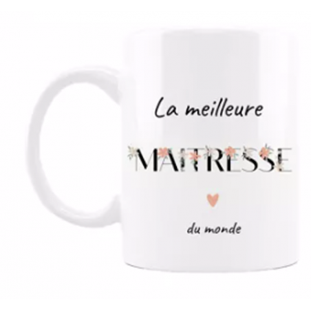 Mug Maîtresse fleurs boho